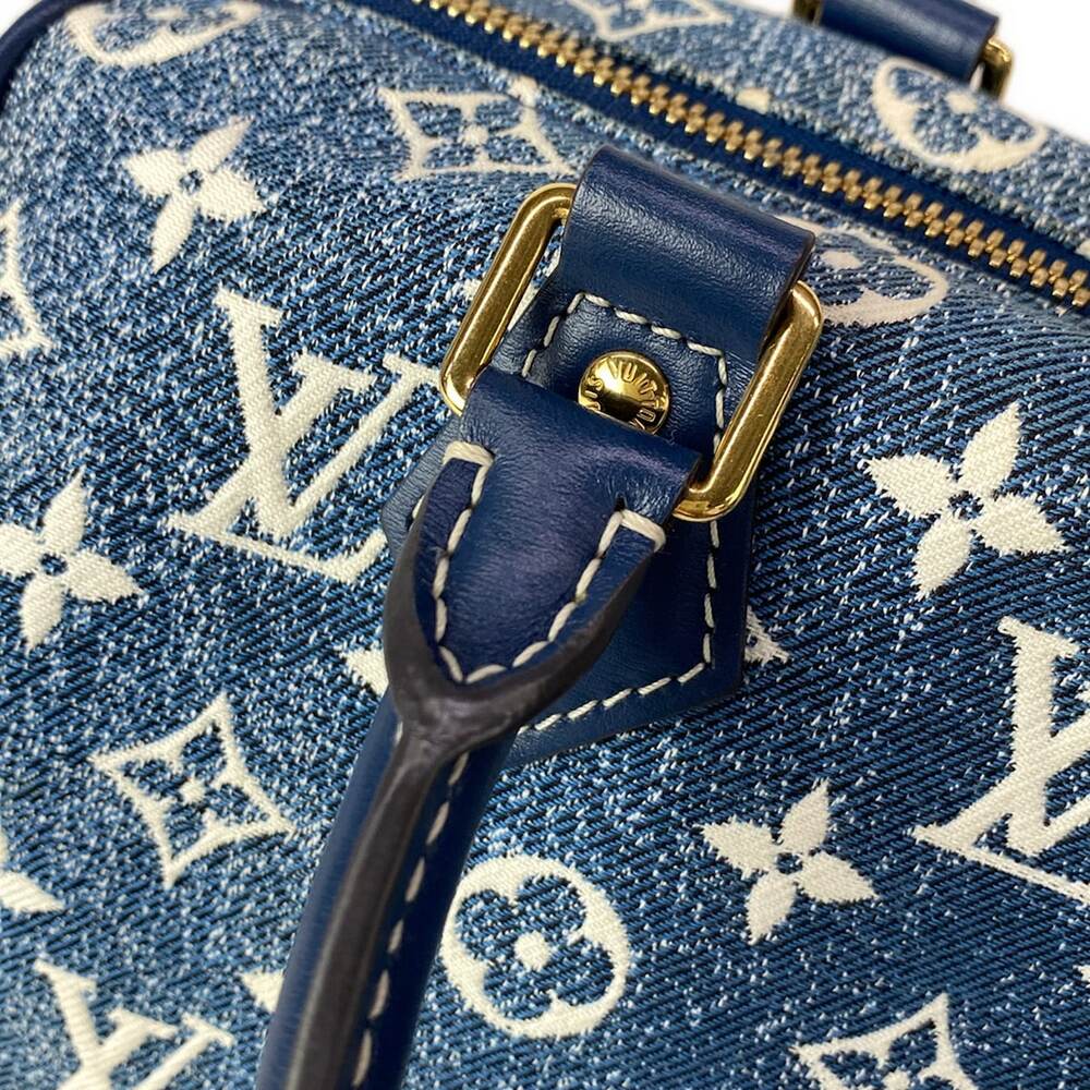 Louis Vuitton Speedy Bandouliere 25 Monogram Jacquard Denim Handbag M59609 - Picture 15 of 16